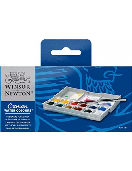 COTMAN WATER COLOURS PZ 12 MEZZI GODET COLART