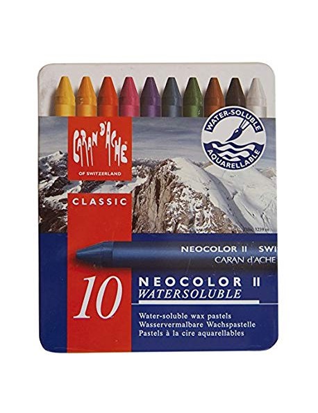 CARAN D'ACHE NEOCOLOR II 10 PASTELLI ACQUERELLABILI