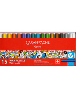 CARAN D'ACHE WAX PASTEL 15 PASTELLI A CERA