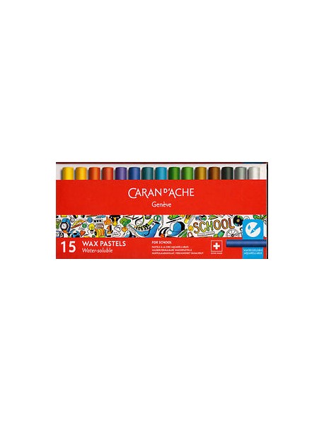 CARAN D'ACHE WAX PASTEL 15 PASTELLI A CERA