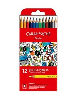 CARAN D'ACHE 12 MATITE COLORATE PERMANENTI SOFT